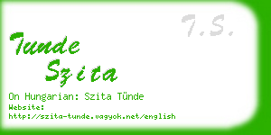 tunde szita business card